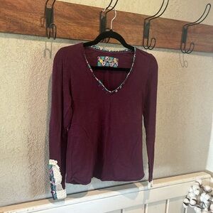 Anthropologie Crocheted Little Yellow Button Top Size XS